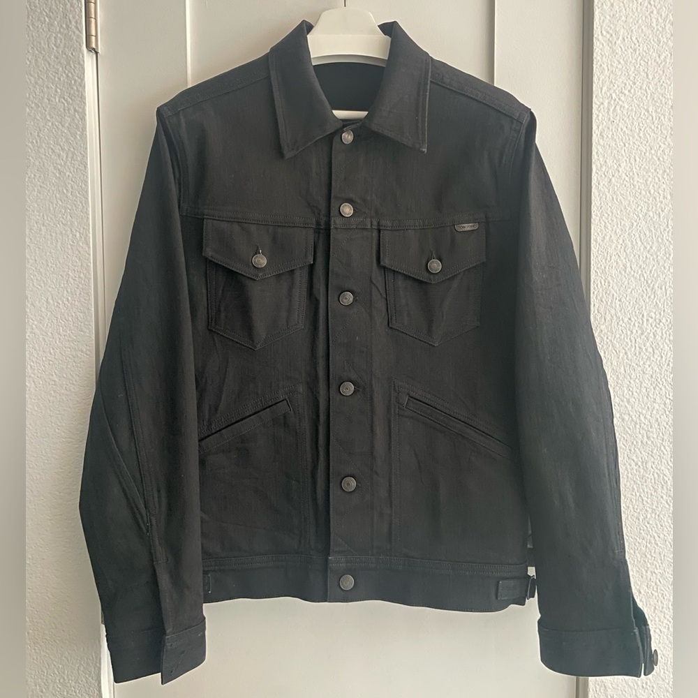 TOM FORD Icon Black Denim Jacket Men's Size Medium (New Without Tag)